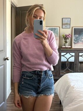 J. Crew Lilac Crewneck Sweater 100% cashmere